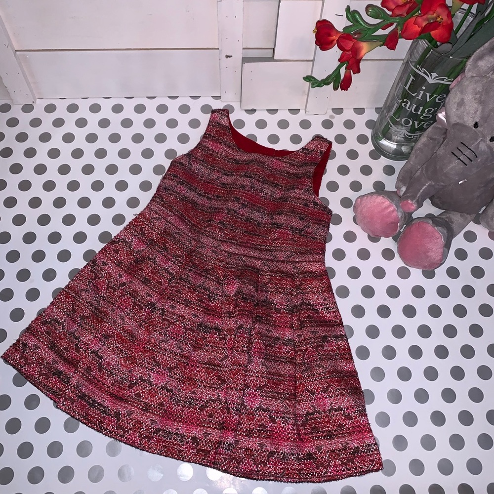 Genuine Kids OshKosh Pleated Red/Black 4T Dress